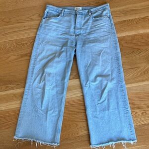 Agolde Sky Blue Wide Leg Jeans